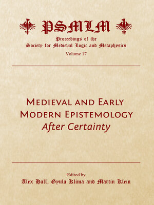 cover image of Medieval and Early Modern Epistemology: After Certainty